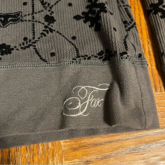 Fox Racing Thermal Henley Top in Mixed Print in Gray Sz L Slim Fit - Picture 8 of 13